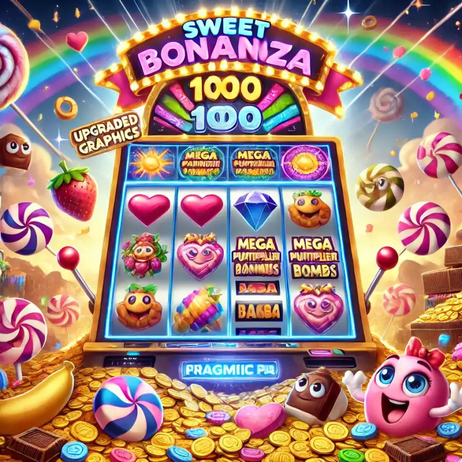 Игровой автомат и выигрыш Sweet Bonanza